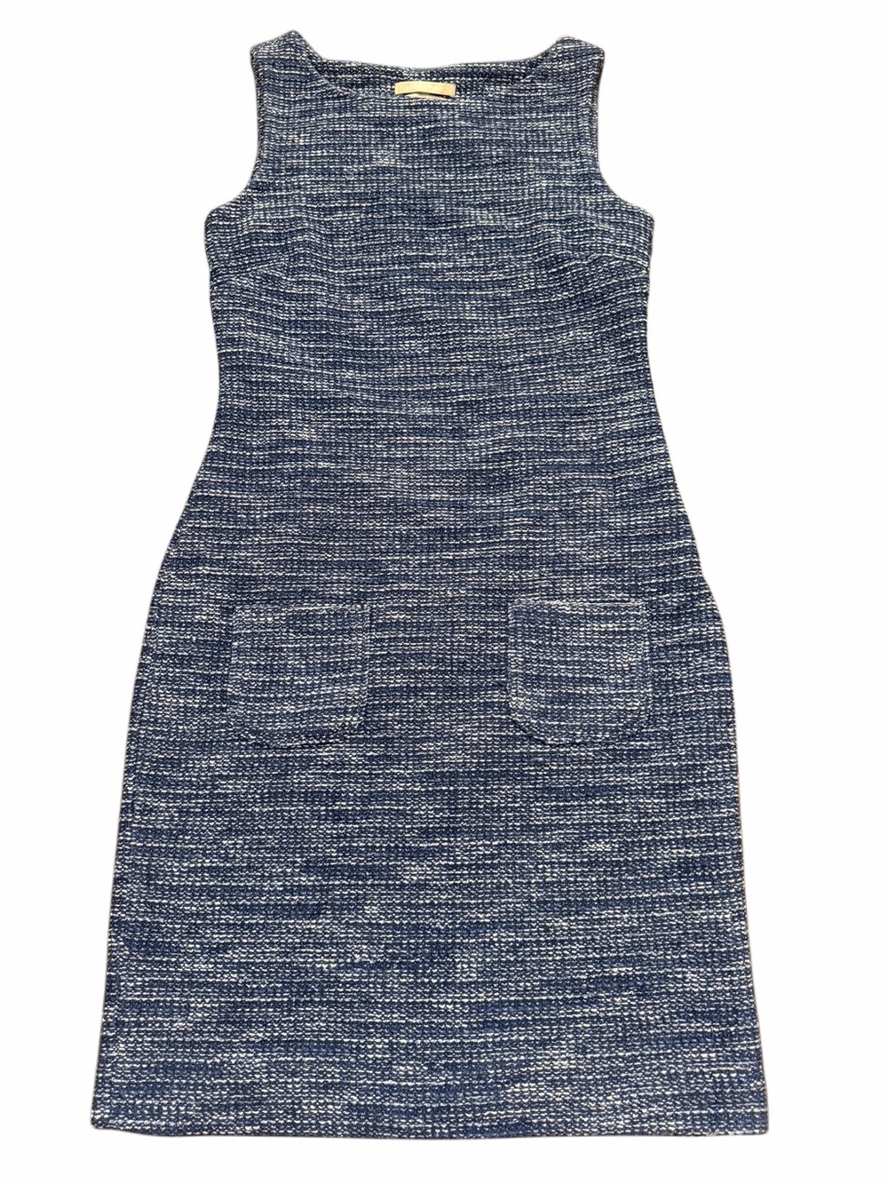 Banana Republic Navy & White Sleeveless Knit Midi Dress